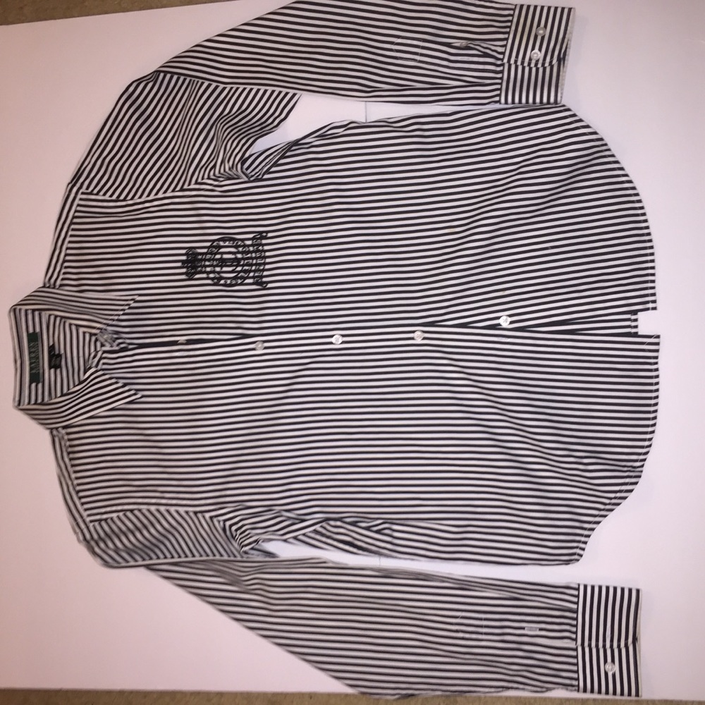 Lauren Ralph Lauren Black&white stripe button down
